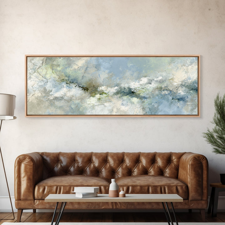 Light Marble Texture Abstract Canvas Print, Waiting Room Art, Gallery Decor, Waiting Room Decor, Fine Art, Calm, WRA-3x1-40