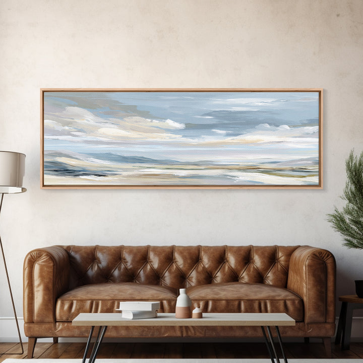 Calming Landscape with Open Sky and Gentle Canvas Print, Waiting Room Art, Dog Wall Art, Waiting Room Decor, Watercolor Art, WRA-3x1-41