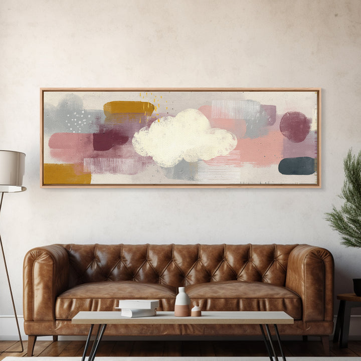 Neutral Botanical Branch Canvas Print, Waiting Room Art, Art, Waiting Room Decor, Calm, Bauhaus Print, Minimalist Wall Art, WRA-3x1-43