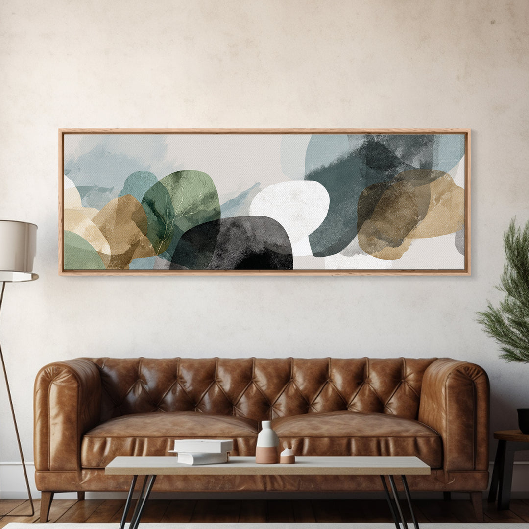 Minimal Geometric Composition Canvas Print, Waiting Room Art, Office Art, Waiting Room Decor, Abstract Art, Calm, Gallery Decor, WRA-3x1-45