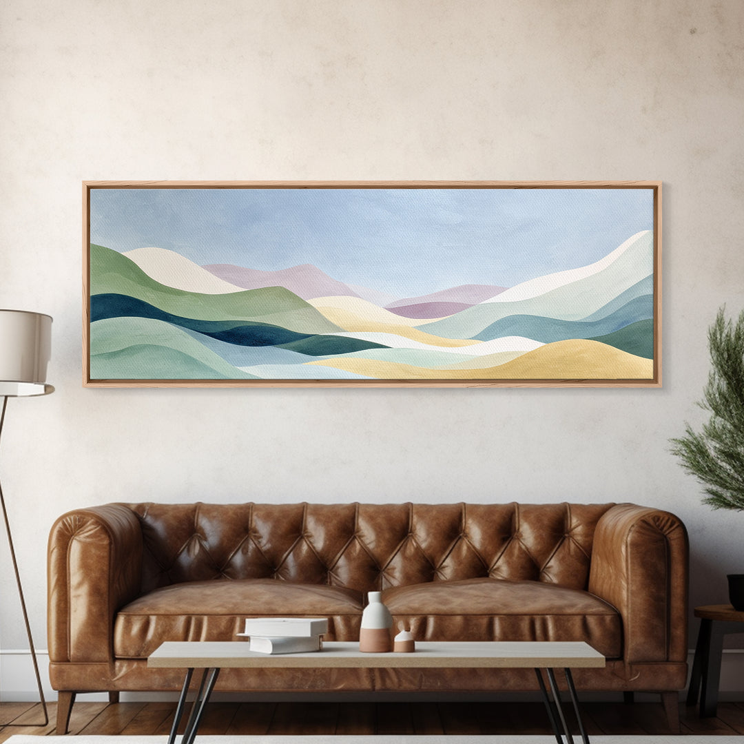Soft Lavender Botanical Still Life Framed Canvas Print, Waiting Room Art, Boho Decor, Waiting Room Decor, Oil Painting, Calm, WRA-3x1-60