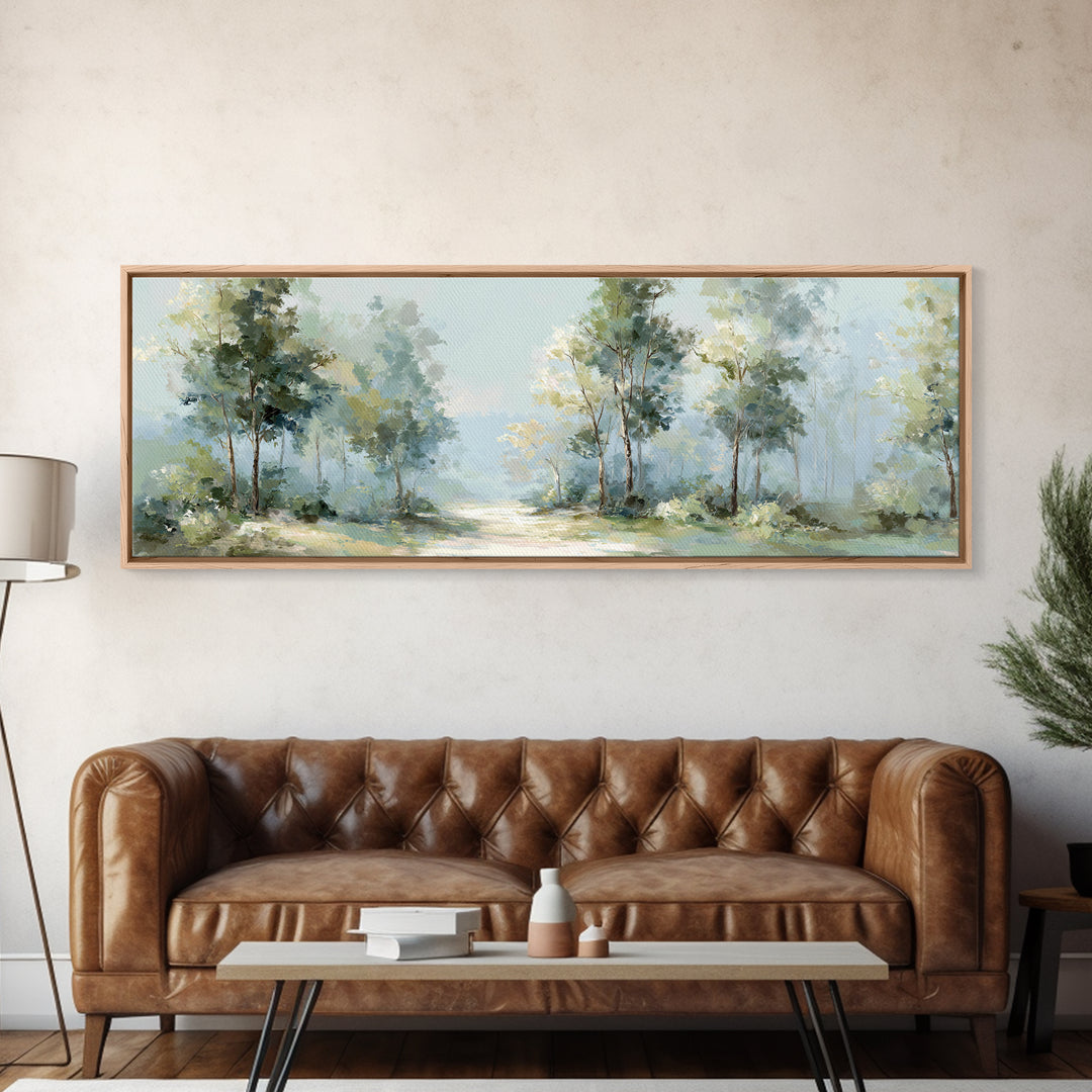 Misty Forest Path Canvas Print, Waiting Room Art, Office Wall Art, Waiting Room Decor, Fine Art, Calm, Dental Wall Art, WRA-3x1-75