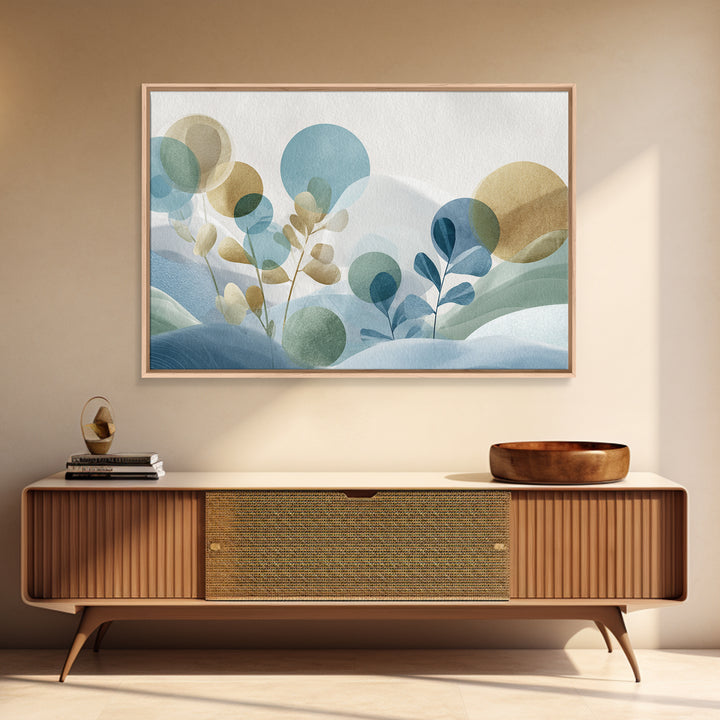 Abstract Circles Suggesting Calm Movement Framed Canvas Print, Waiting Room Art, Abstract Art, Waiting Room Decor, Calm, WRA-3x2-14