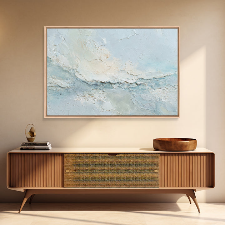 Light Marble Texture Abstract Framed Canvas Print, Waiting Room Art, Wall Sculpture, Waiting Room Decor, Abstract Art, Calm, WRA-3x2-28