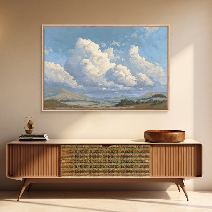 Large Cloudscape with Hopeful Light Canvas Print, Waiting Room Art, Abstract, Waiting Room Decor, Watercolor Art, Calm, WRA-3x2-44