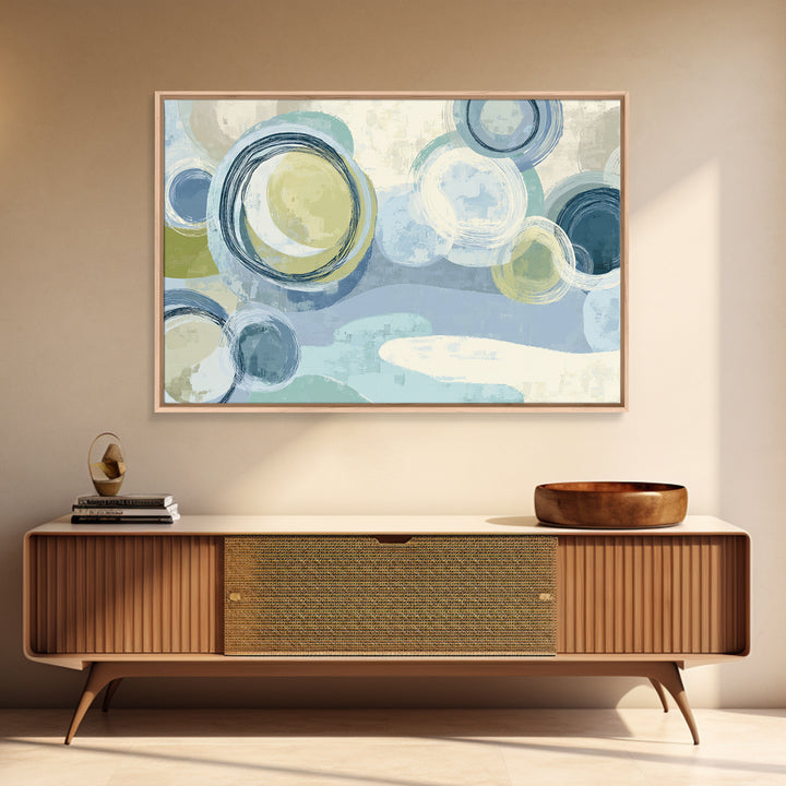 Abstract Circles Suggesting Calm Movement Canvas Print, Waiting Room Art, Floral Wall Art, Waiting Room Decor, Abstract Art, WRA-3x2-62