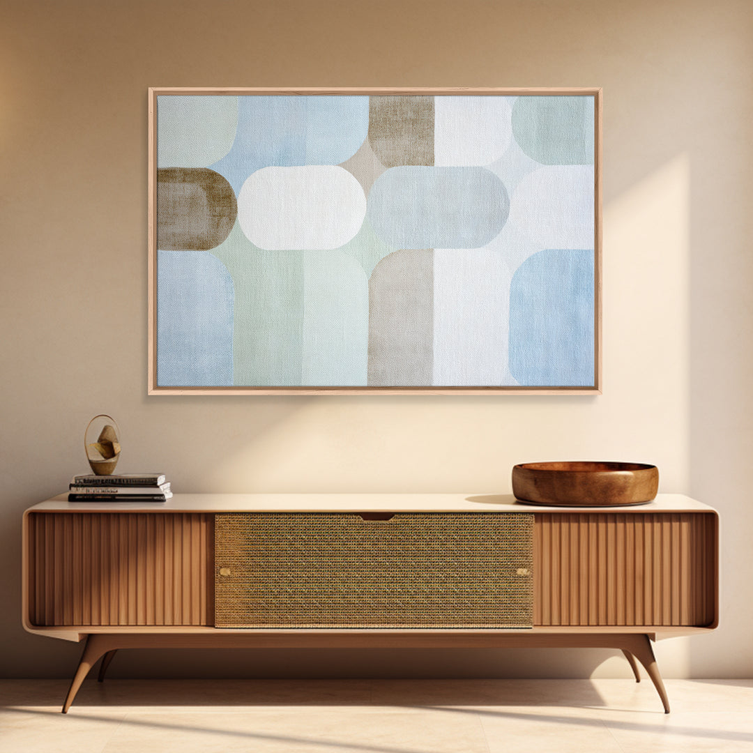 Minimal Geometric Composition Framed Canvas Print, Waiting Room Art, Therapy Office Decor, Waiting Room Decor, Abstract Art, WRA-3x2-81