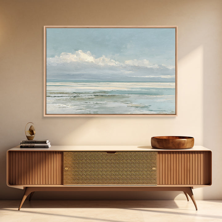 Coastal Horizon with Pale Sand and Water Canvas Print, Waiting Room Art, Dental Office Decor, Waiting Room Decor, Calm, WRA-3x2-85