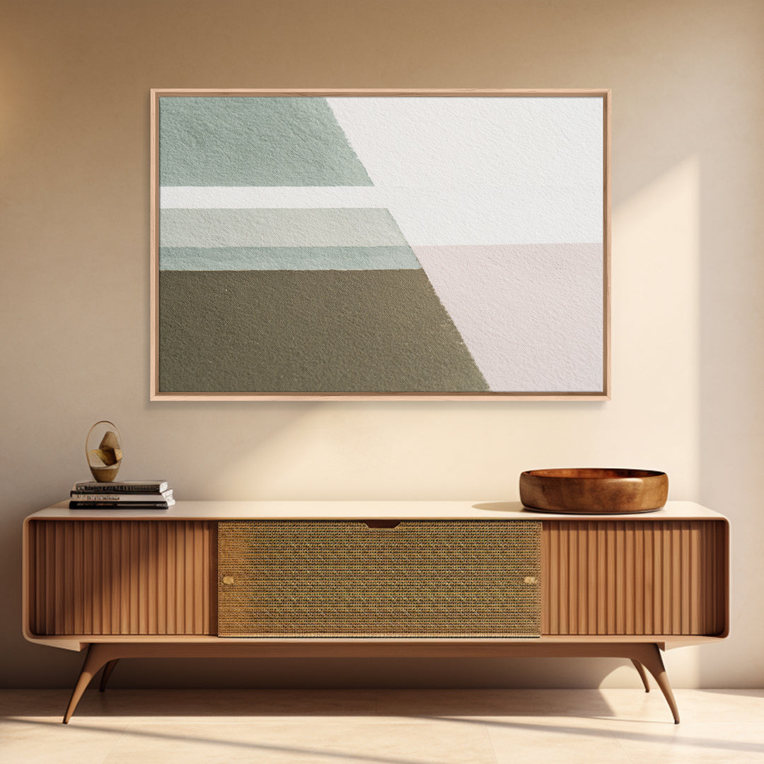 Minimal Geometric Composition Framed Canvas Print, Waiting Room Art, Bauhaus Print, Waiting Room Decor, Fine Art, Calm, WRA-3x2-9