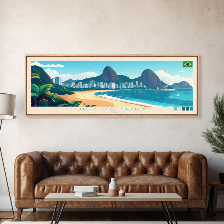 Juliaca, Peru Panoramic Travel Poster Canvas Print, Juliaca, Peru Painting, Peru Art, Juliaca Travel Art, Guest Room Painting