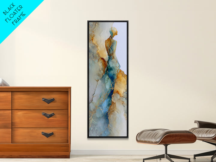Soft Watercolor Aura Around Seated Figure Canvas Print, Yoga Studio Art, African American Art, Yoga Studio Decor, Balance, YSA-1x3-59