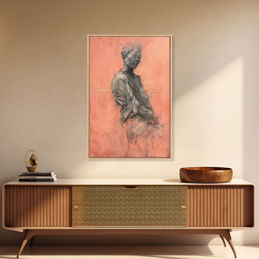 Ocean Horizon with Meditative Stillness Canvas Print, Yoga Studio Art, Statement Artwork, Yoga Studio Decor, Balance, YSA-2x3-48