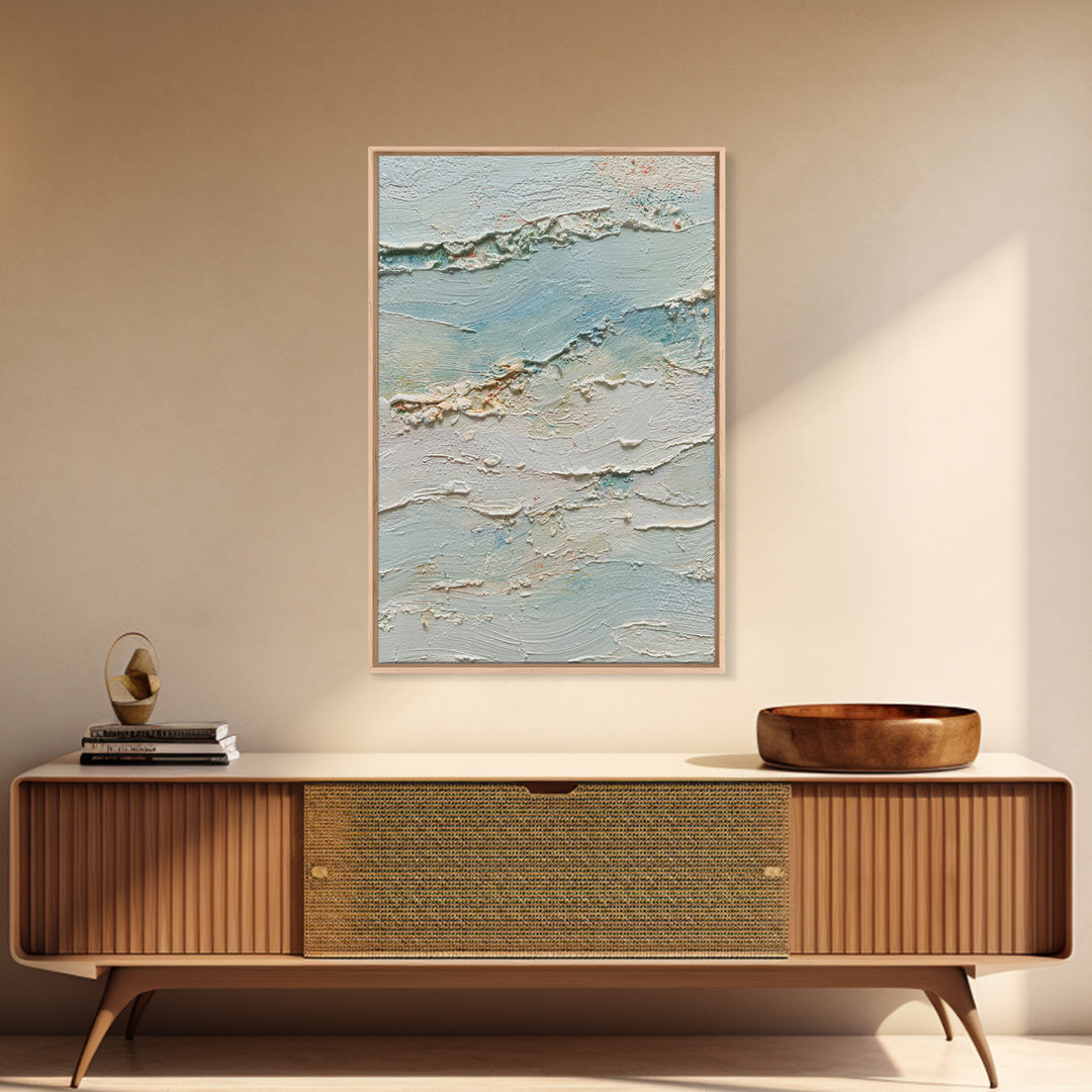 Abstract Breath Waves Framed Canvas Print, Yoga Studio Art, Yoga, Yoga Studio Decor, Abstract Art, Balance, Nature Prints, YSA-2x3-63