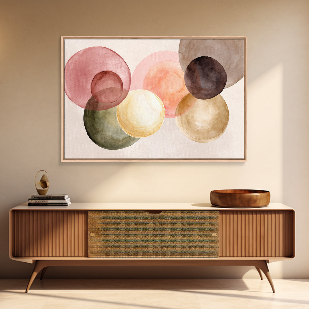 Chakra Color Circles Canvas Print, Yoga Studio Art, Custom Wall Art, Yoga Studio Decor, Fine Art, Balance, Feminine Wall Art, YSA-3x2-42