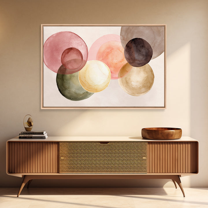 Chakra Color Circles Canvas Print, Yoga Studio Art, Custom Wall Art, Yoga Studio Decor, Fine Art, Balance, Feminine Wall Art, YSA-3x2-42