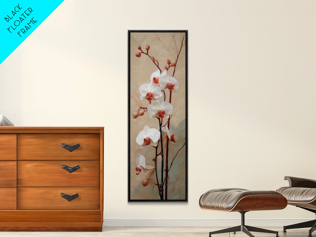 Single Orchid Stem Canvas Print, Zen Art, Beach Decor, Living Room Decor, Fine Art, Zen, Modern Decor, Fine Art Print, ZEN-1x3-11