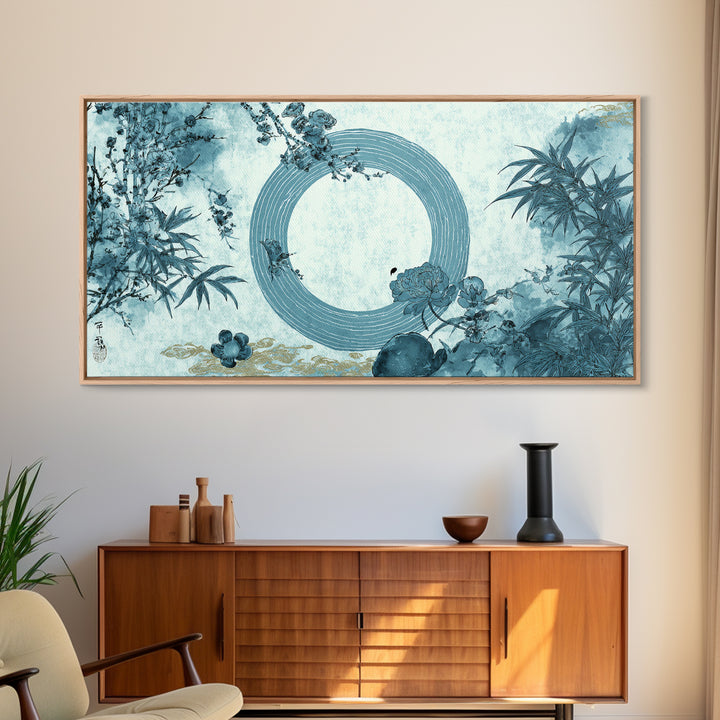 Water Ripple Circle Canvas Print, Zen Art, Boho Wall Decor, Living Room Decor, Fine Art, Zen, Wabi Sabi Art, Contemporary Art, ZEN-2x1-57