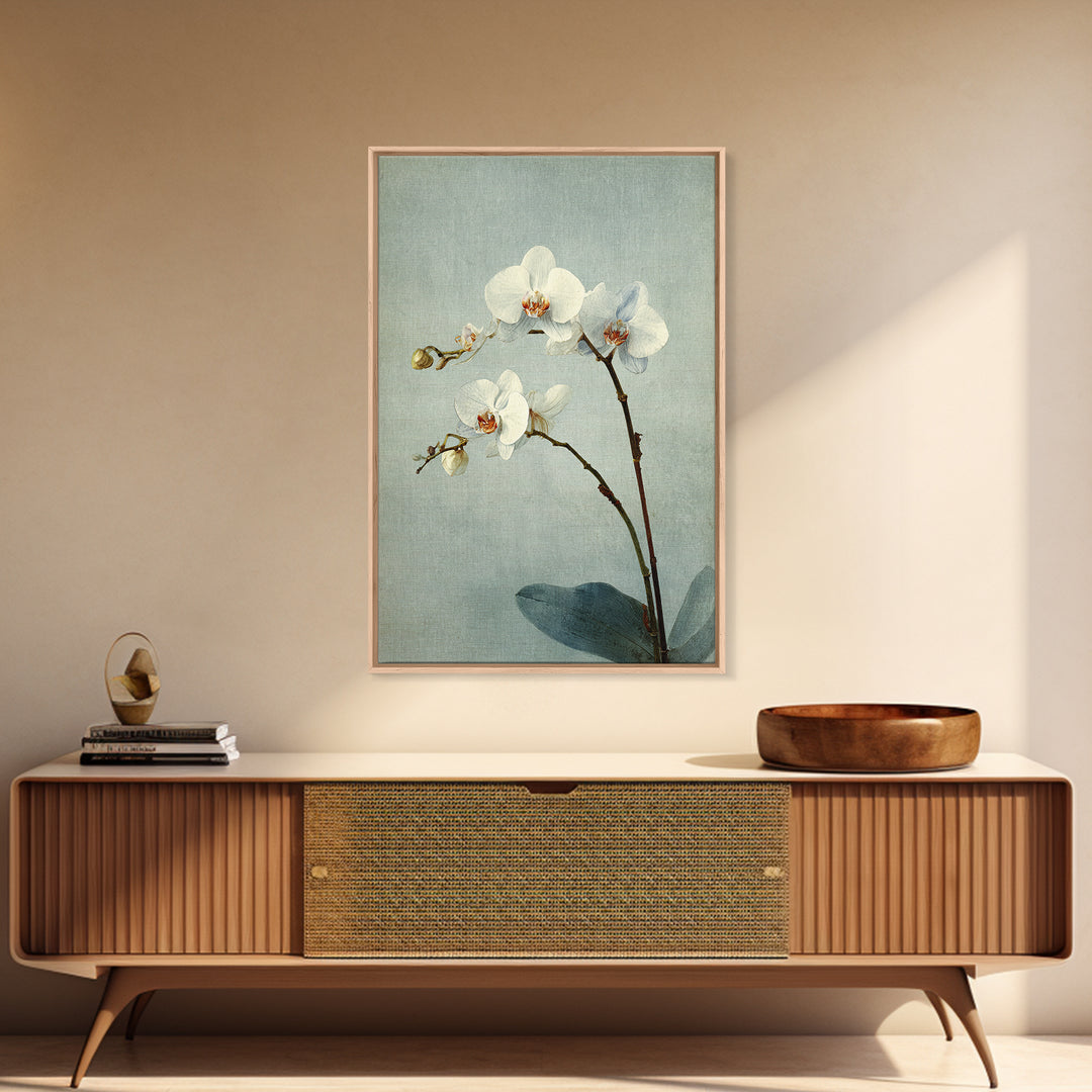 Single Orchid Stem Canvas Print, Zen Art, Art, Living Room Decor, Fine Art, Zen, Garden Art, Japanese Wall Art, Boho Wall Decor, ZEN-2x3-7