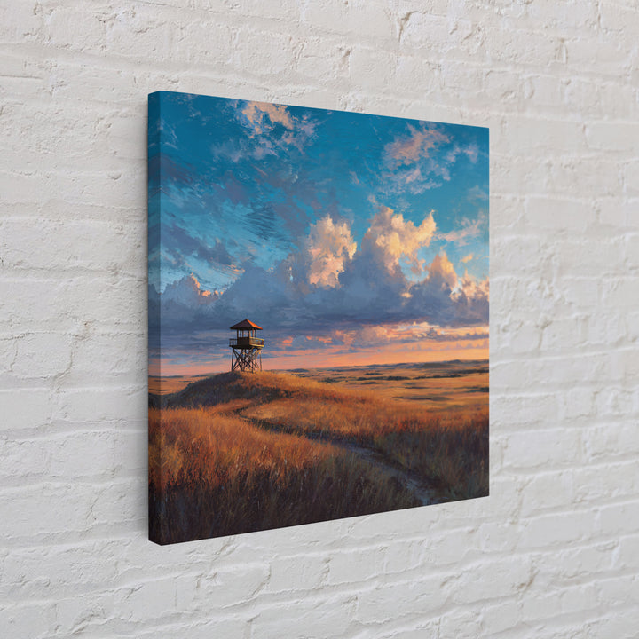 Golden Prairie Sunset Landscape Wall Art Print Rustic Country Painting For Farmhouse Decor Living Room Wall Art Rustic Home Decor