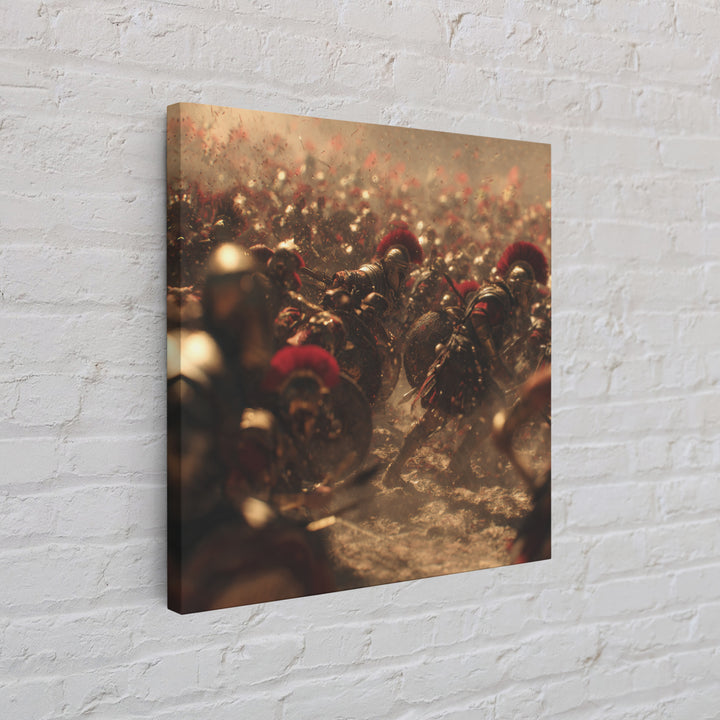 Roman Soldiers Charging Through Dusty Battle Wall Art, Historical Art Print, Masculine Man Cave Decor, Gift For Him, Classic Art