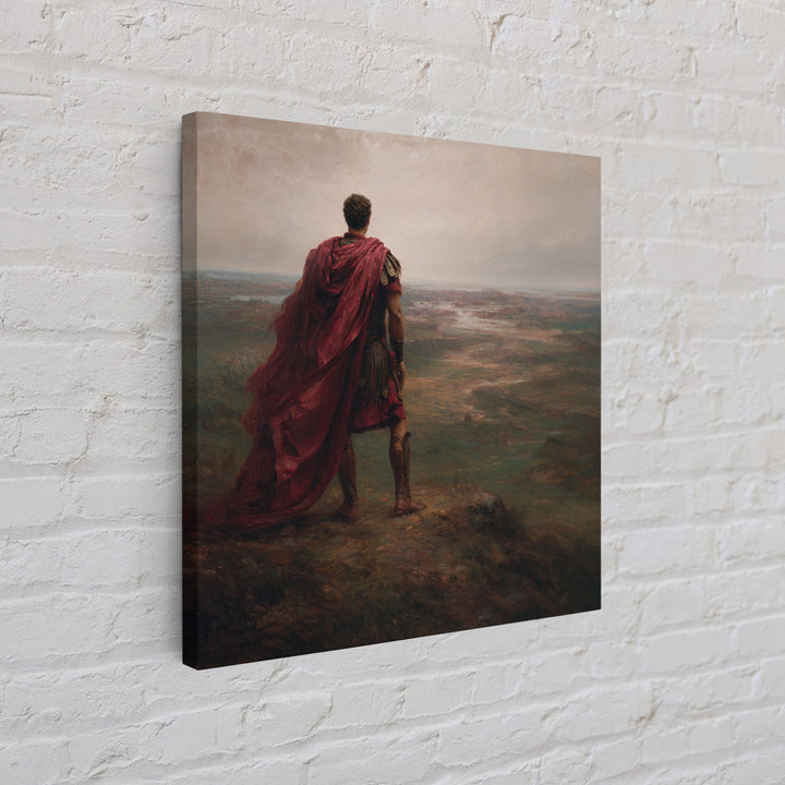 Roman Commander Overlooking Ancient Valley Wall Art, Mythological Art, Historical Art Print, Luxury Living Room Decor, Gift