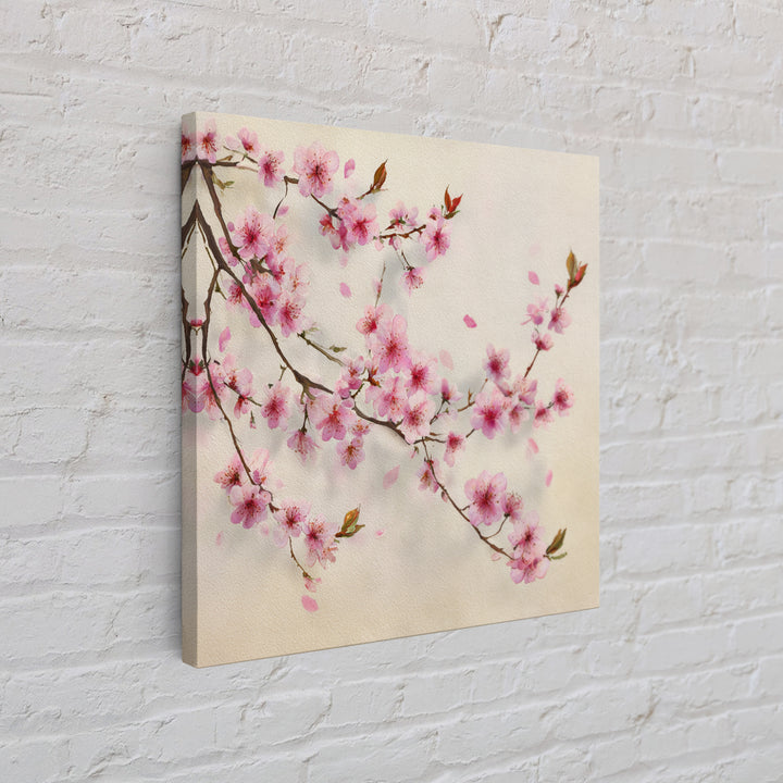 Pink Cherry Blossom Branch Wall Art, Japanese Botanical Print, Spring Floral Wall Decor, Minimalist Bedroom Decor Gift For Her
