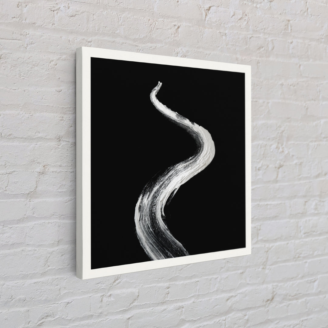 Minimalist Black And White Abstract Line Wall Art, Modern Monochrome Painting Print, Contemporary Home Decor Office Art