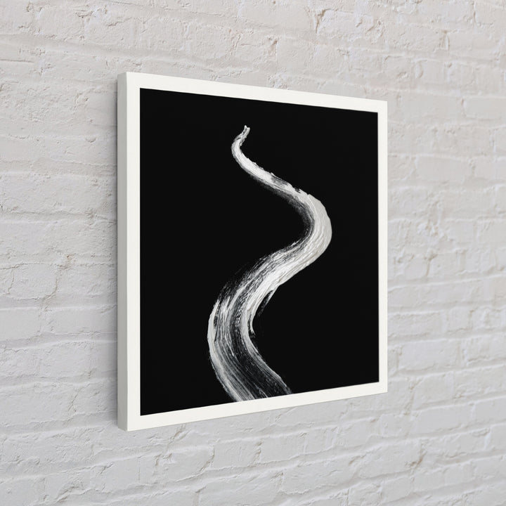 Minimalist Black And White Abstract Line Wall Art, Modern Monochrome Painting Print, Contemporary Home Decor Office Art