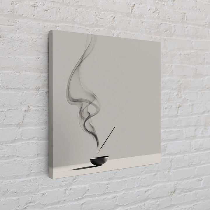 Zen Minimalist Abstract Smoke Art Canvas Print Black And White Wall Art Modern Home Decor For Living Room And Office Wall