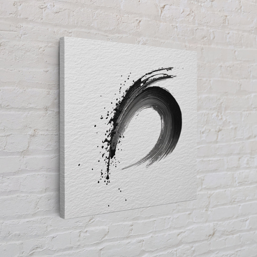 Zen Enso Brush Stroke Minimalist Black And White Wall Art Japanese Calligraphy Painting Modern Decor Minimalist Wall Art Print
