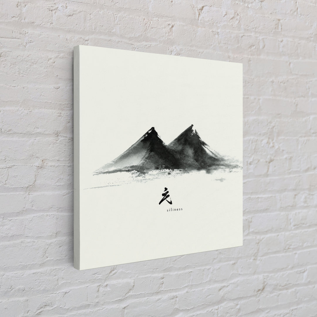 Minimalist Ink Mountains Japanese Landscape Wall Art Black And White Print Modern Zen Home Decor