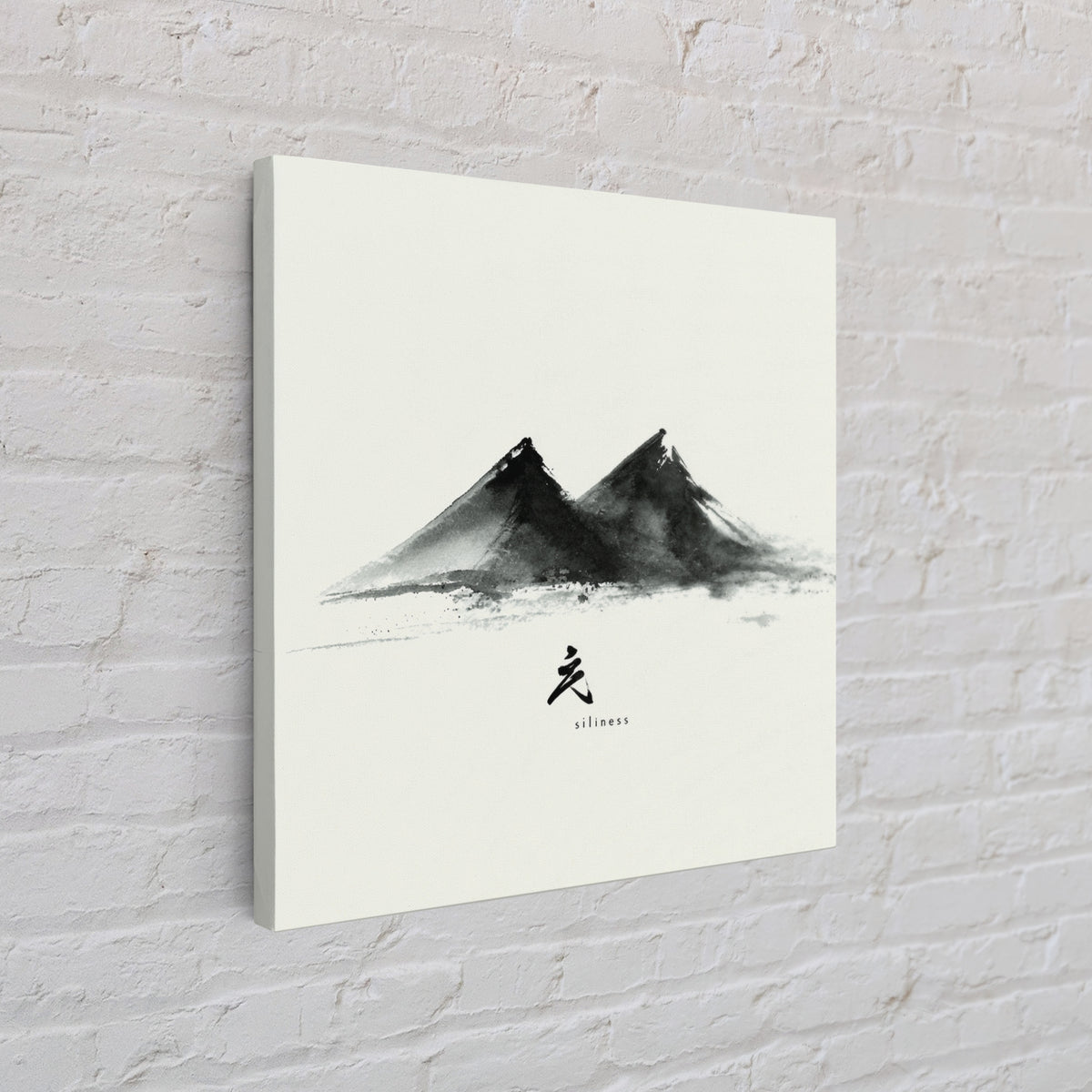 Minimalist Ink Mountains Japanese Landscape Wall Art Black And White Print Modern Zen Home Decor
