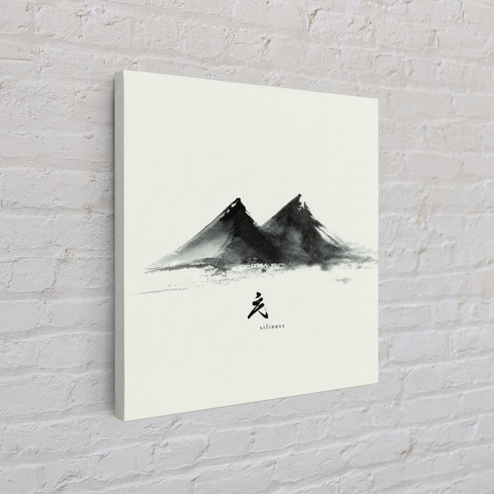 Minimalist Ink Mountains Japanese Landscape Wall Art Black And White Print Modern Zen Home Decor