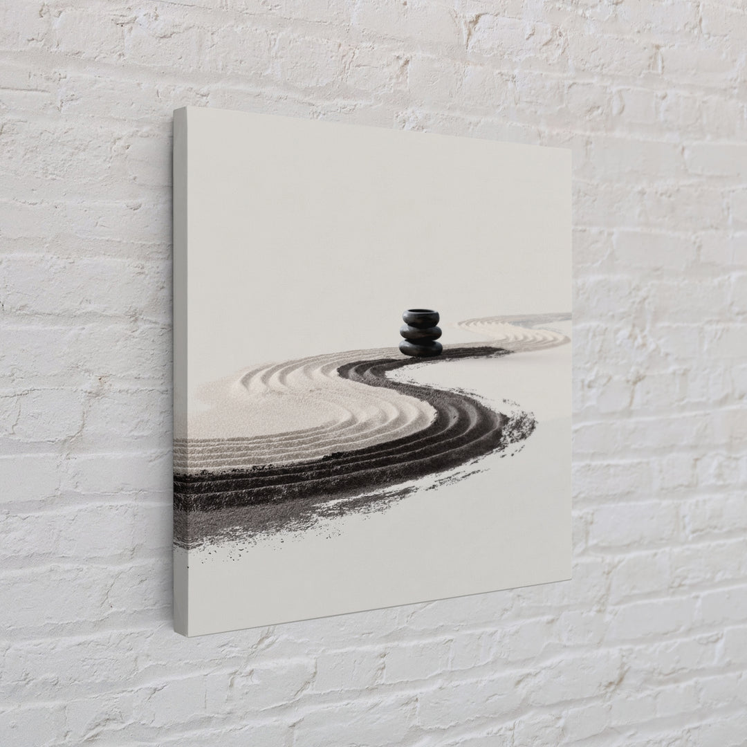 Minimalist Zen Sand Path Wall Art, Neutral Abstract Landscape Print, Japandi Home Decor, Calming Modern Wall Art