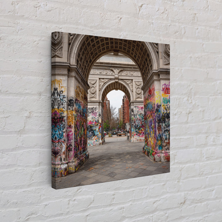 Graffiti Covered Washington Square Arch Wall Art, New York City Urban Photography Print For Modern Apartment Wall Decor Gift
