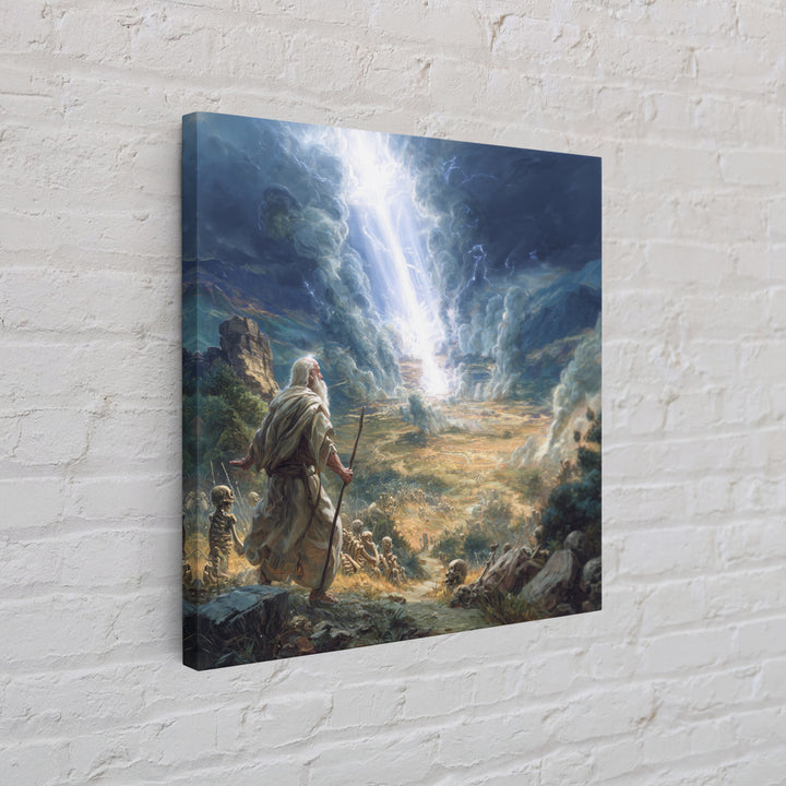 Ezekiel Valley Of Dry Bones Framed Canvas Print, Biblical Wall Art, Dramatic Religious Home Decor, Christian Gift For Him