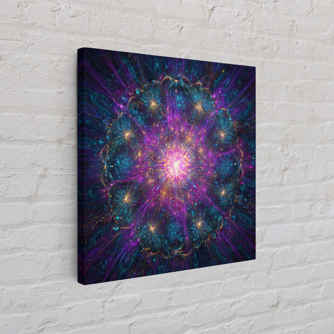 Colorful Cosmic Explosion Galaxy Abstract Wall Art Psychedelic Space Painting Trippy Room Decor Modern Wall Art Canvas Print