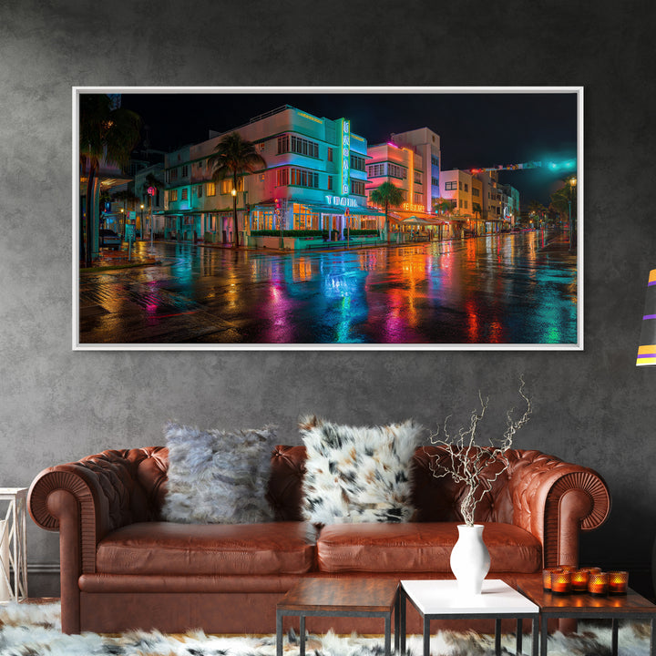 Mystical Vibrant Forest Reflection Magical Wall Art Canvas Print For Enchanted Home Decor And Cozy Living Room