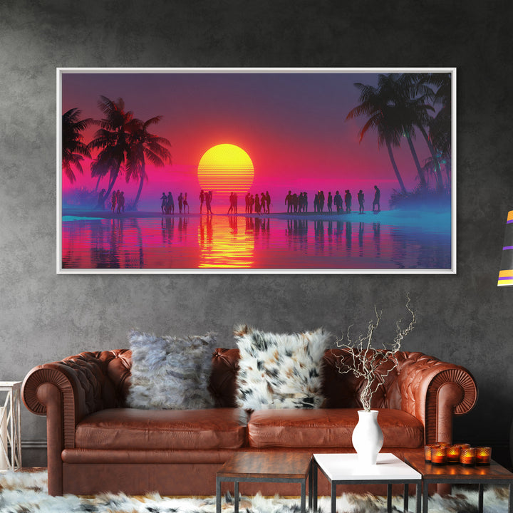 Stunning Asian Landscape With Waterfall And Lone Traveler Classic Oriental Wall Art Framed Canvas Print Zen Home Decor