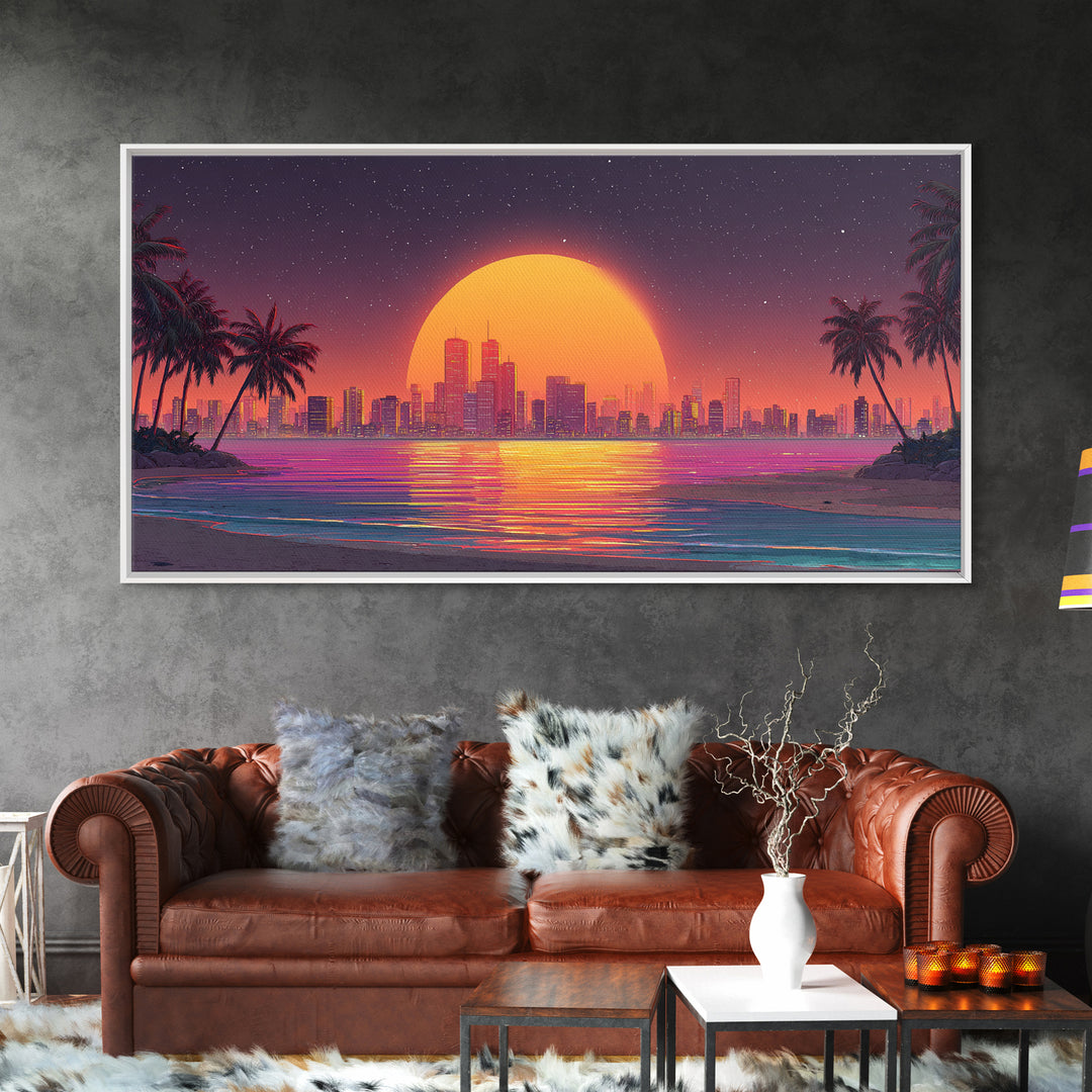 Tranquil Twilight Covered Wagons At Campfire Scene Canvas Print Rustic Western Wall Art For Living Room And Office Decor