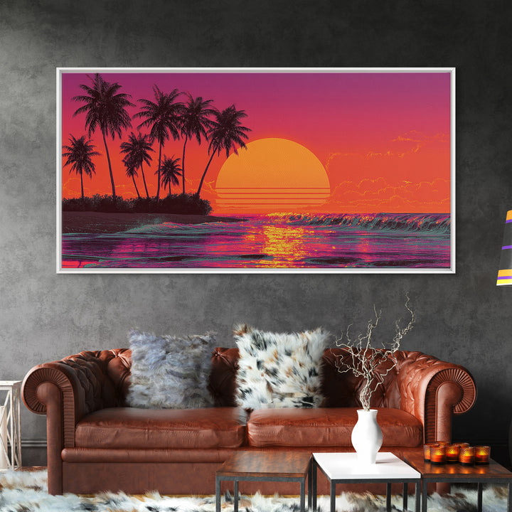 Colorful Multicolor Abstract Cosmic Hand Art Print On Canvas With Vibrant Psychedelic Design Wall Art