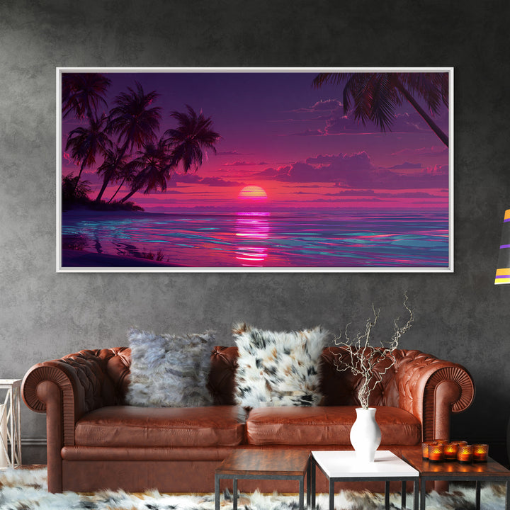 Peaceful Early Morning Lake With Coffee Mug On Dock Realistic Oil Painting Canvas Print Wall Art For Cozy Home Decor