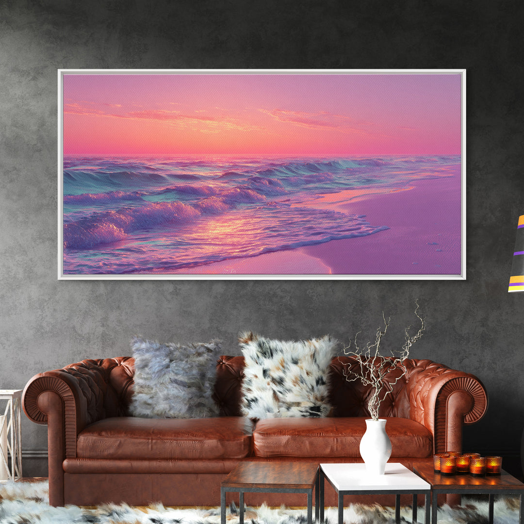Elegant Jellyfish Digital Illustration Wall Art Canvas Print With Blue And Purple Tones For Coastal And Nautical Decor Lovers