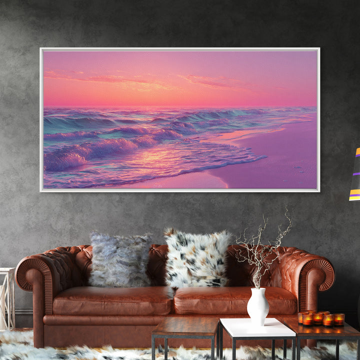 Elegant Jellyfish Digital Illustration Wall Art Canvas Print With Blue And Purple Tones For Coastal And Nautical Decor Lovers