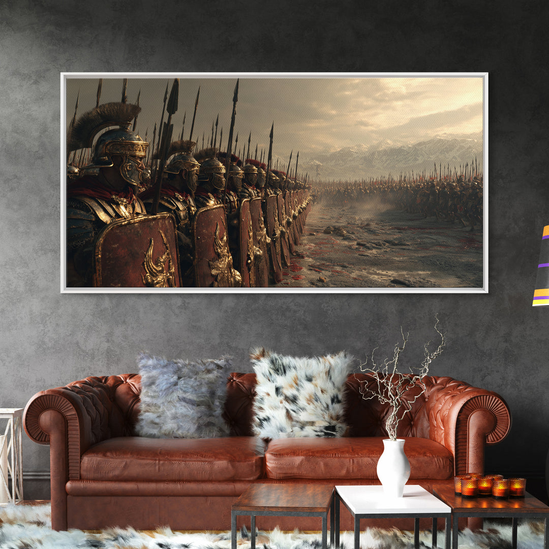 Epic Roman Legion Army Ancient Warriors Battlefield Military Wall Art Canvas Print Perfect For History Buffs And Office Decor