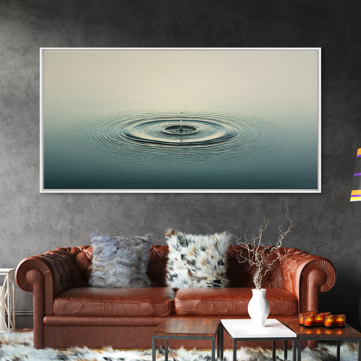 Sunset Boat Cruise Scene Over Water Bright Orange Sky Nautical Landscape Painting Canvas Print Wall Art