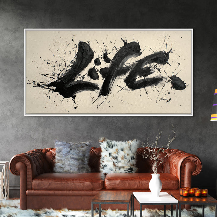 Deep Forest Lake Landscape Painting Wall Art Framed Canvas Print Rustic Home Decor Nature Artwork Large Print