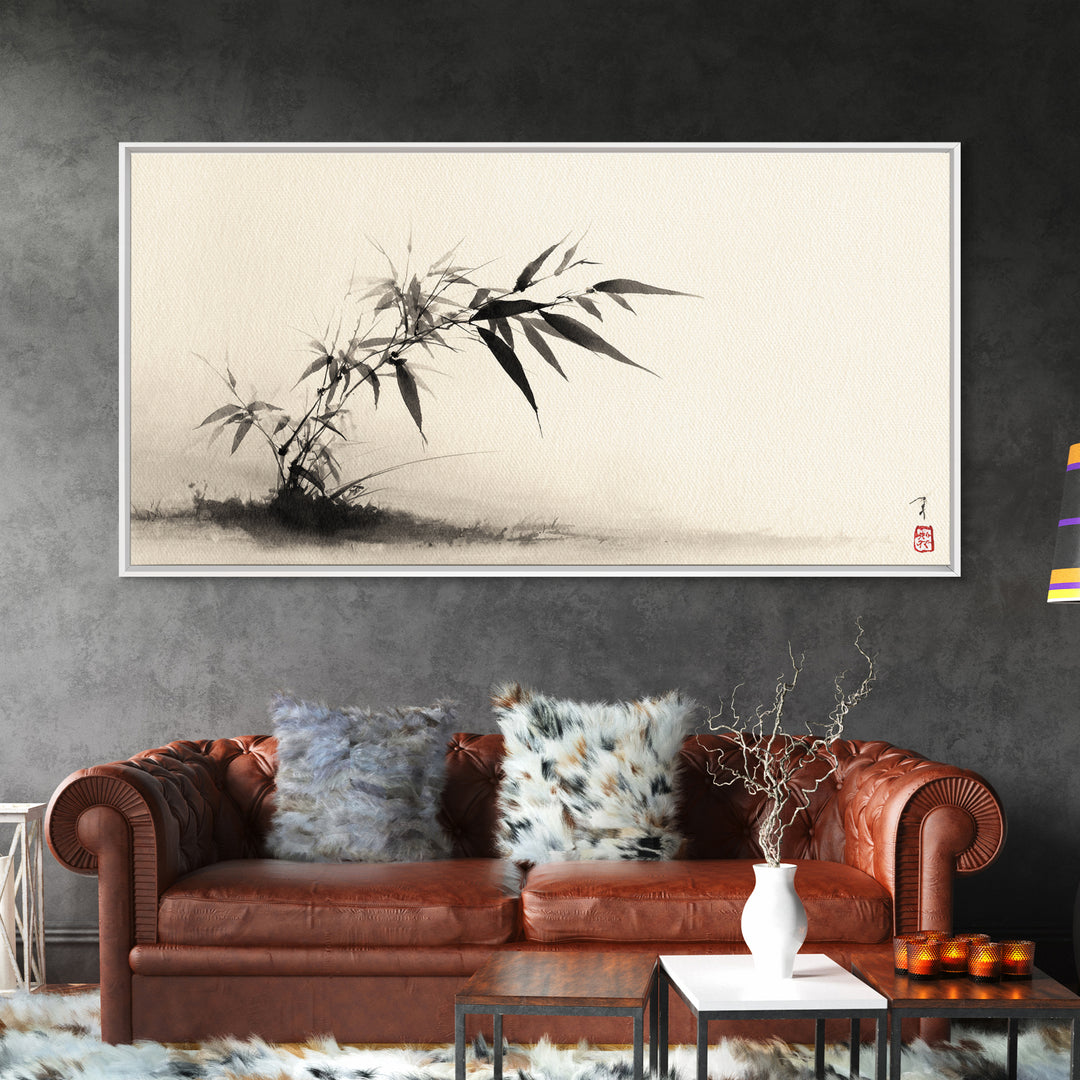 Autumn Mountain Canyon Landscape Painting Framed Canvas Print Large Wall Art Rustic Home Decor For Living Room Bedroom Office Wall Decor