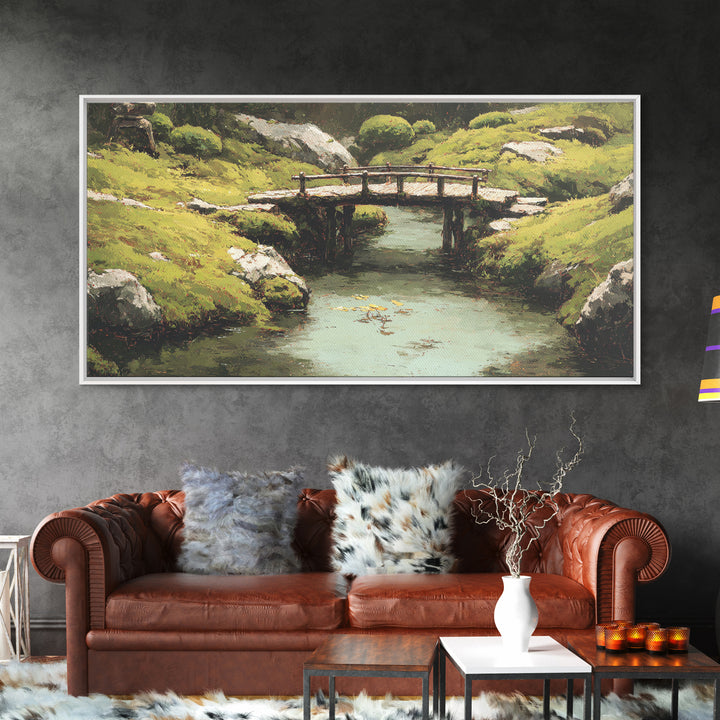 Serene Lake At Dawn With Fisherman In Rowboat And Misty Atmosphere Wall Art