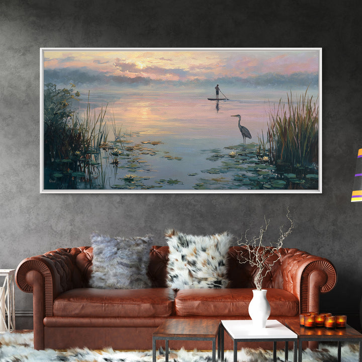 Dramatic Night Mountain Scene With Neon Glow And Digital Landscape Retro Futuristic Wall Art Canvas Print